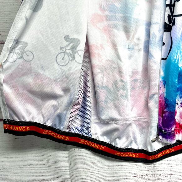 CHUANG DI Womens Cycling Jersey Front Pockets Non Slip Waist size XS - Picture 5 of 15